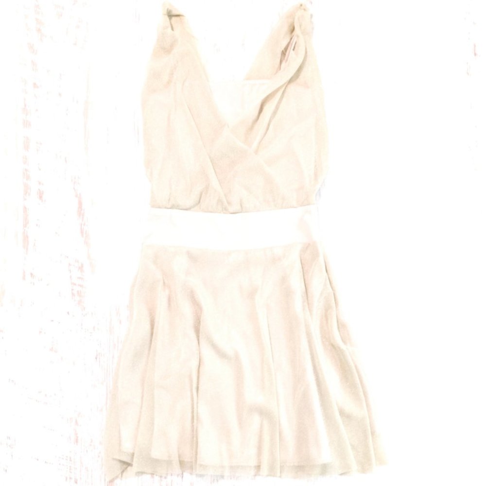 Pre-🖤 UO Lux Stretchy Sparkle Bone Overlay Dress